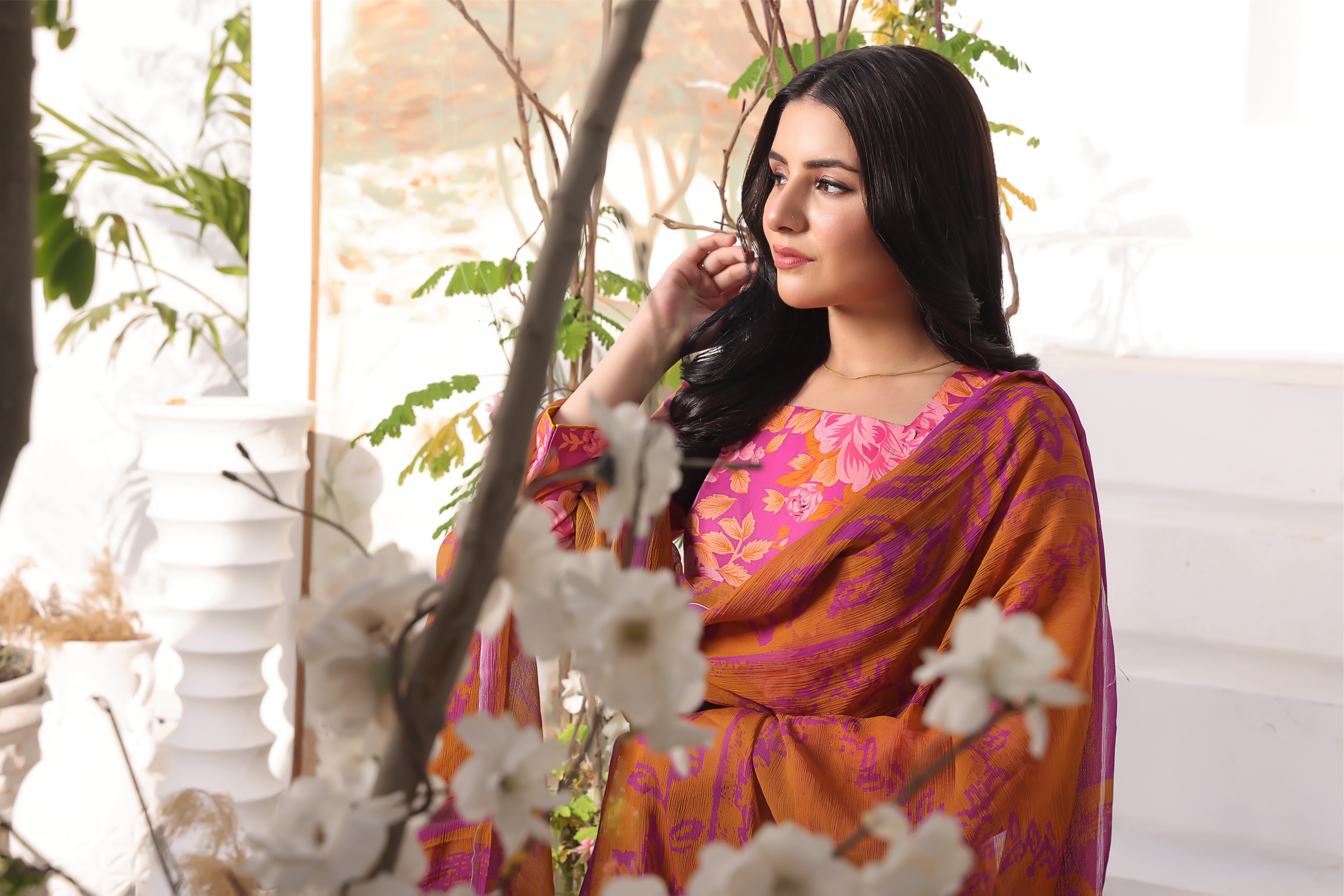 GERBERA | Chiffon Duppata | Lawn 2024