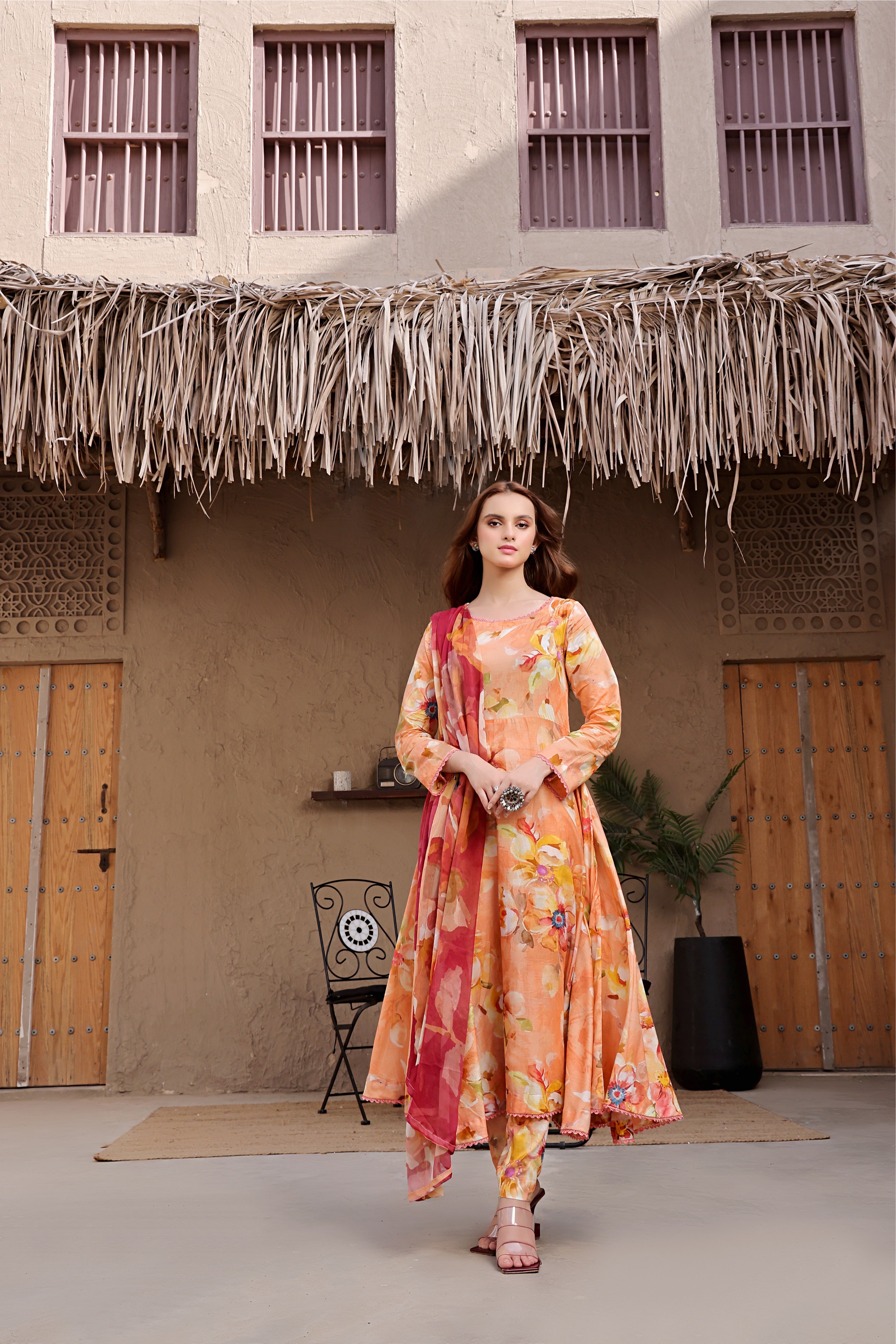 Sunset Soiree | V-01 | Digital Print Lawn