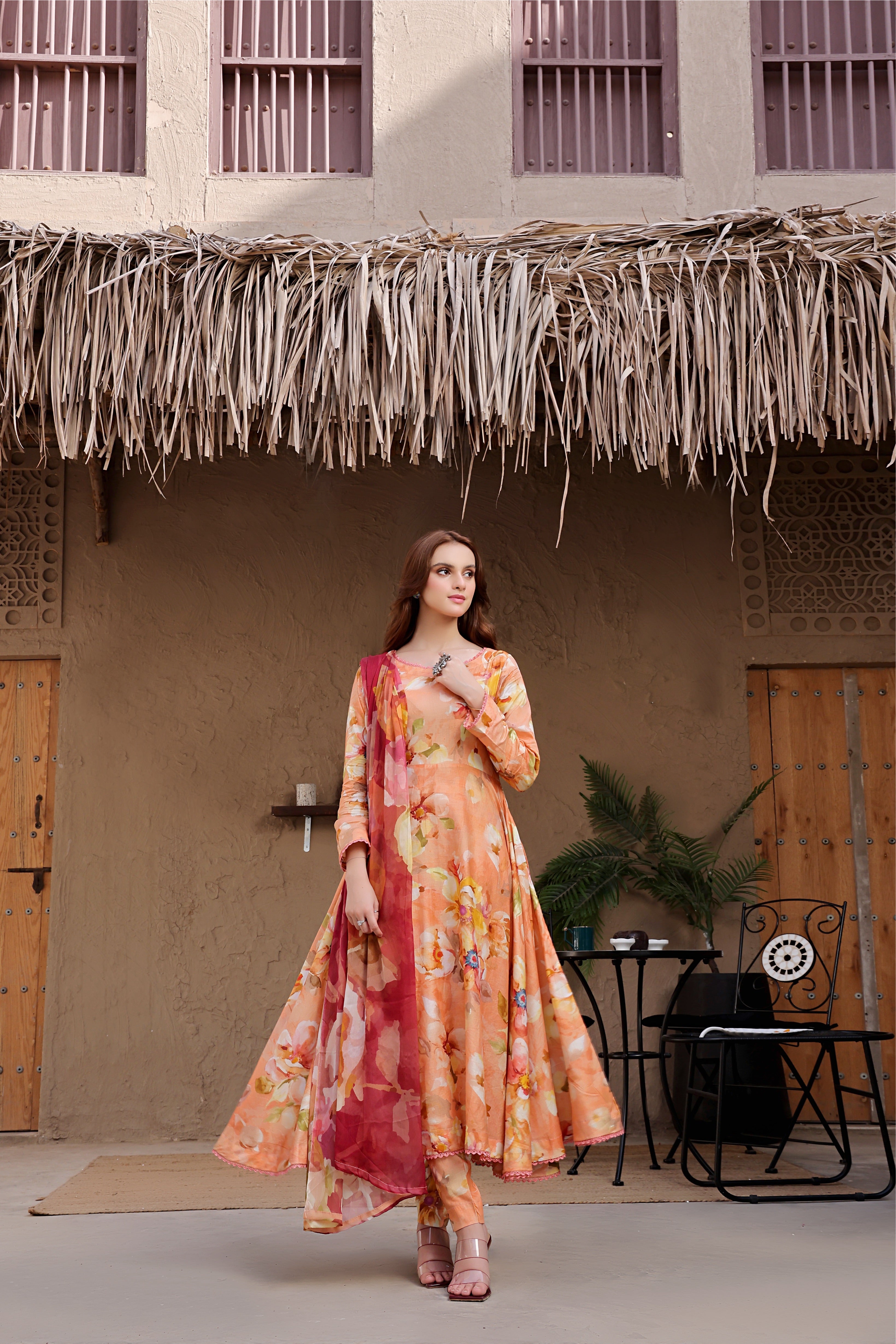 Sunset Soiree | V-01 | Digital Print Lawn