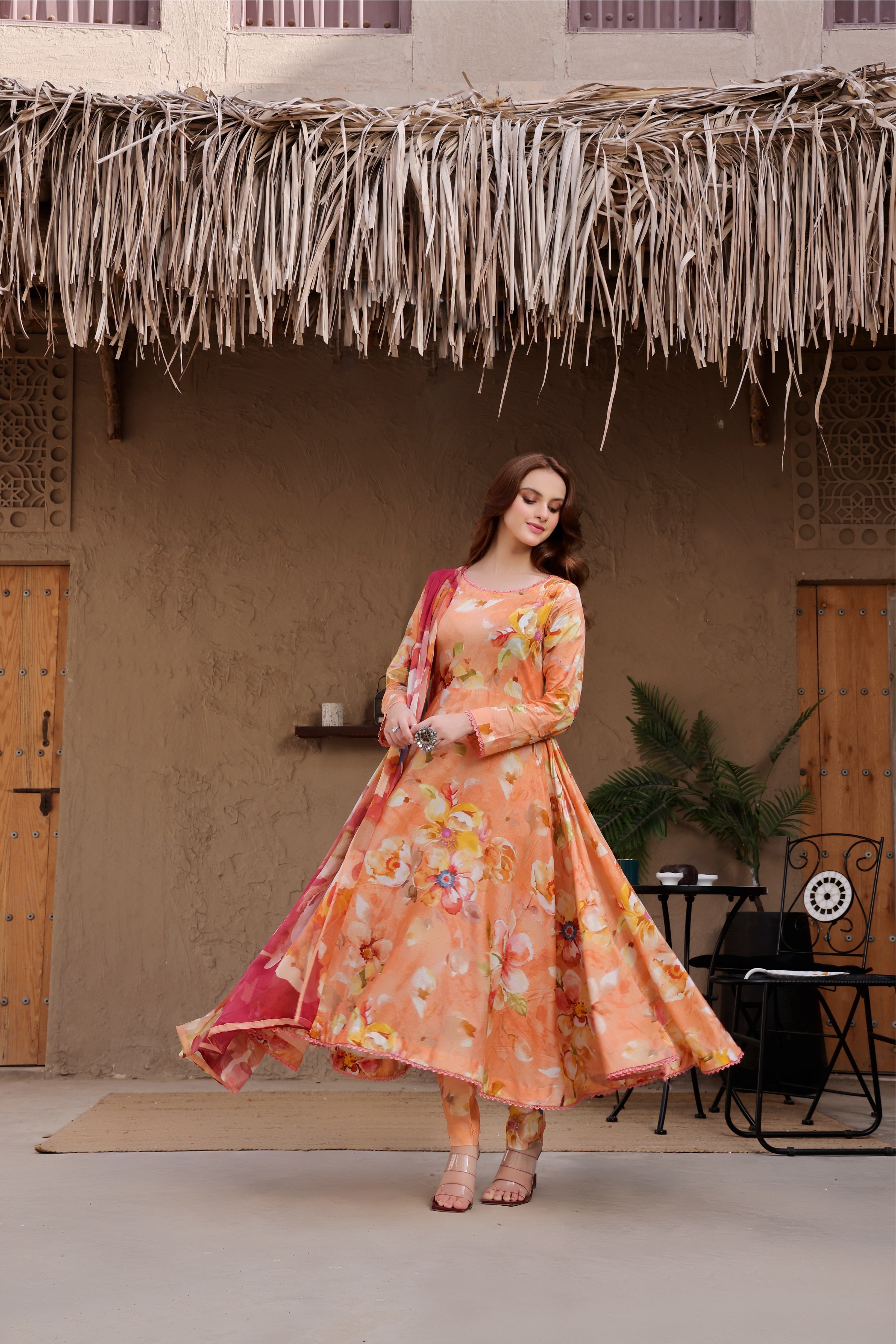 Sunset Soiree | V-01 | Digital Print Lawn