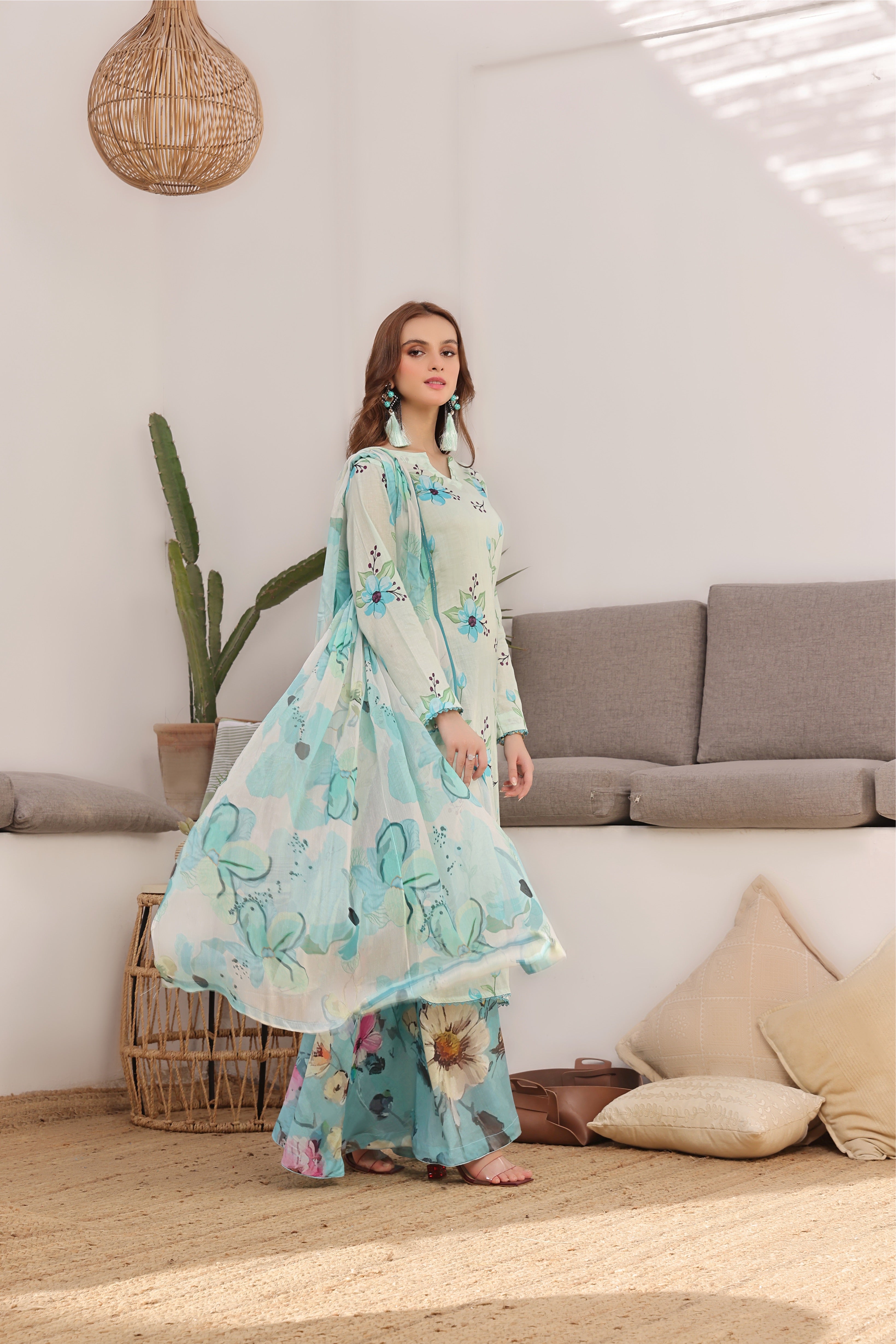 Sunset Soiree | V-01 | Digital Print Lawn