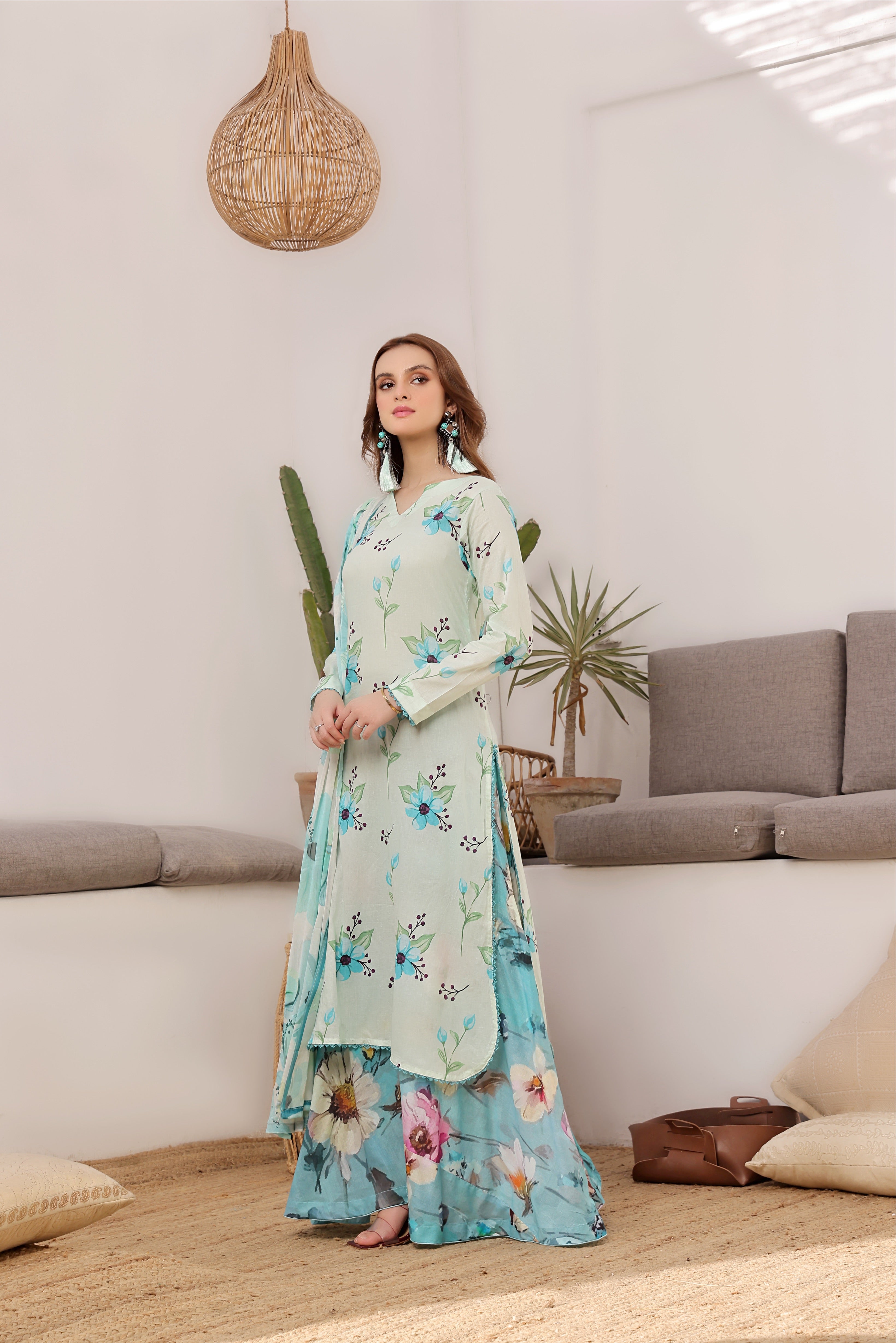 Sunset Soiree | V-01 | Digital Print Lawn