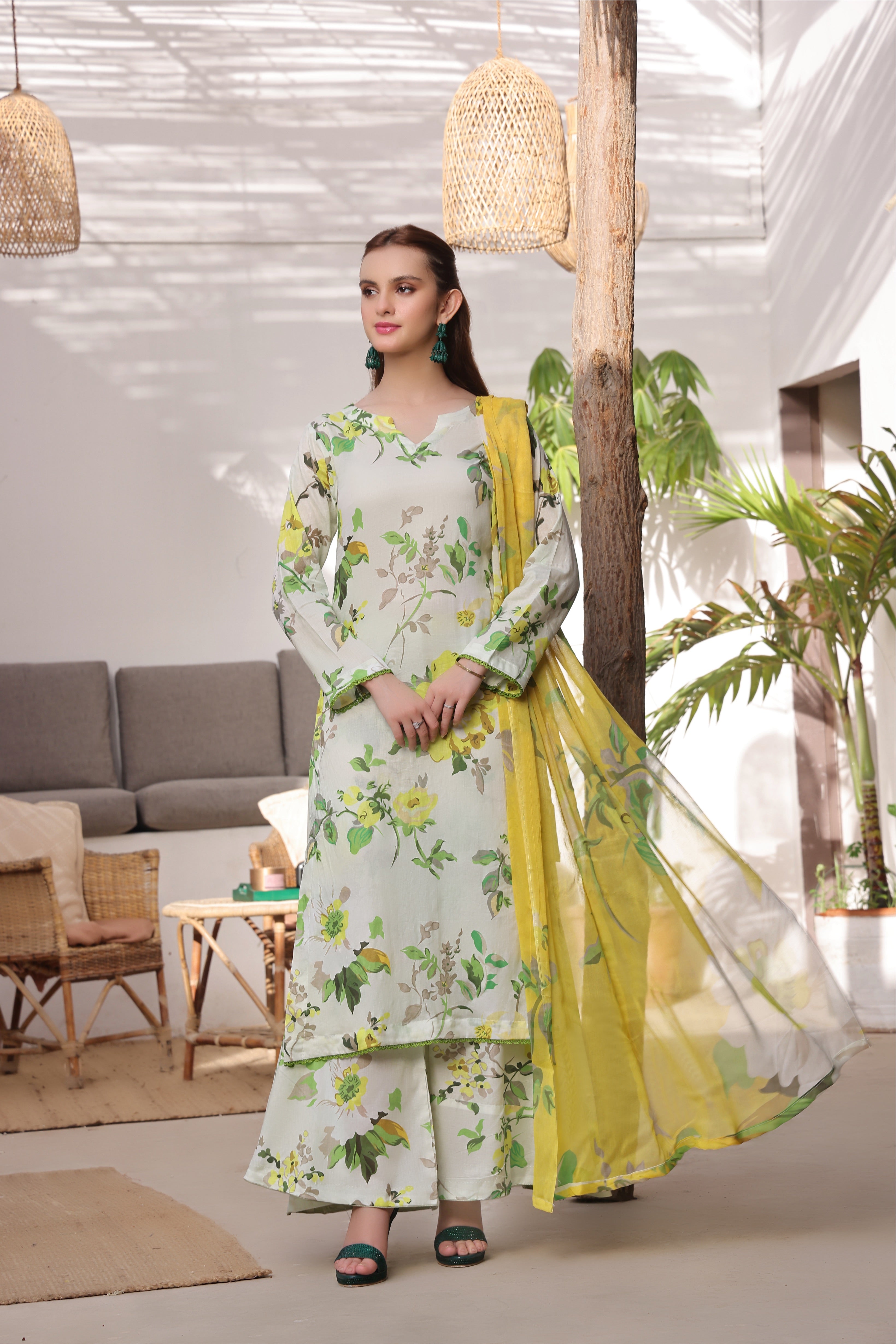 Sunset Soiree | V-01 | Digital Print Lawn