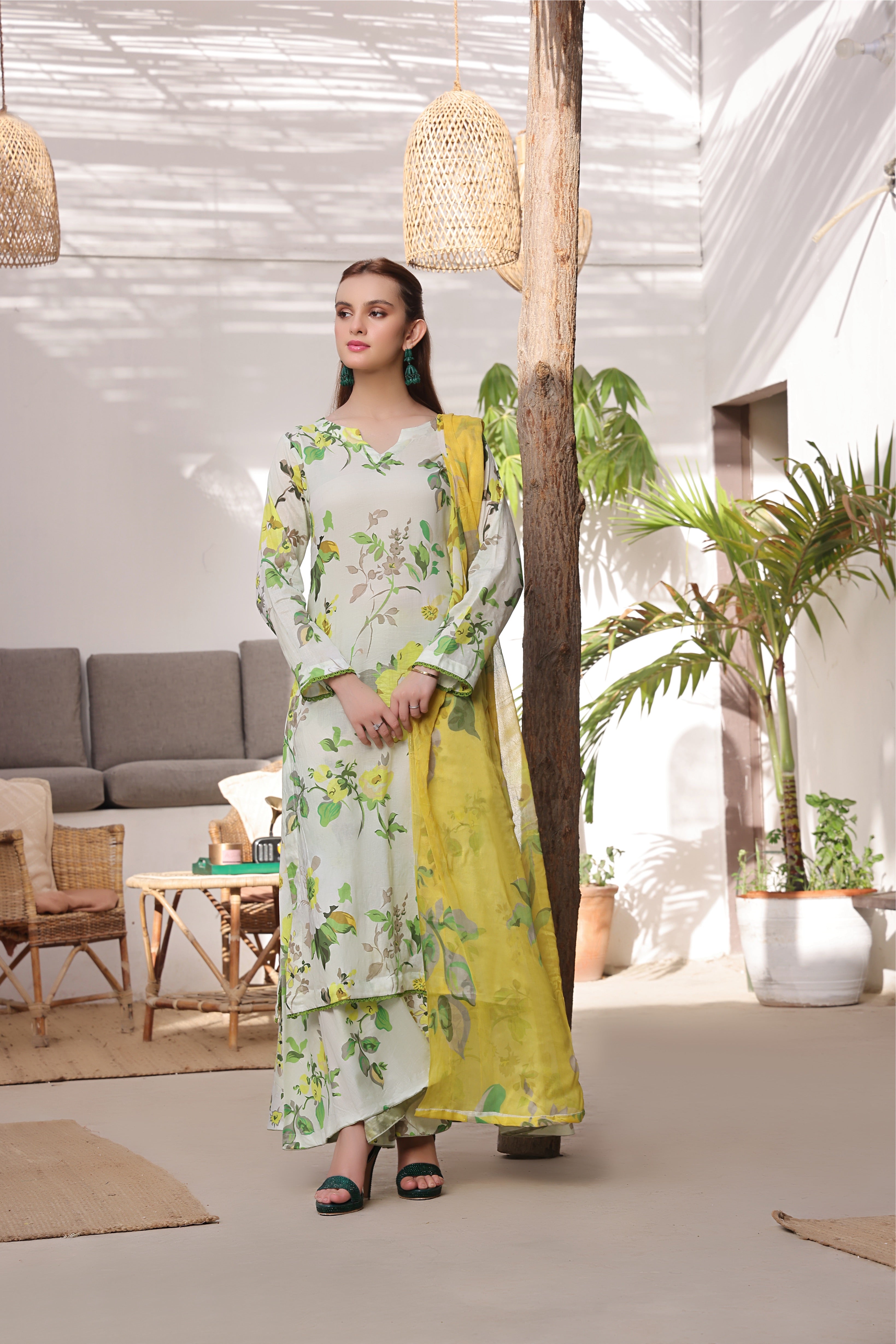 Sunset Soiree | V-01 | Digital Print Lawn