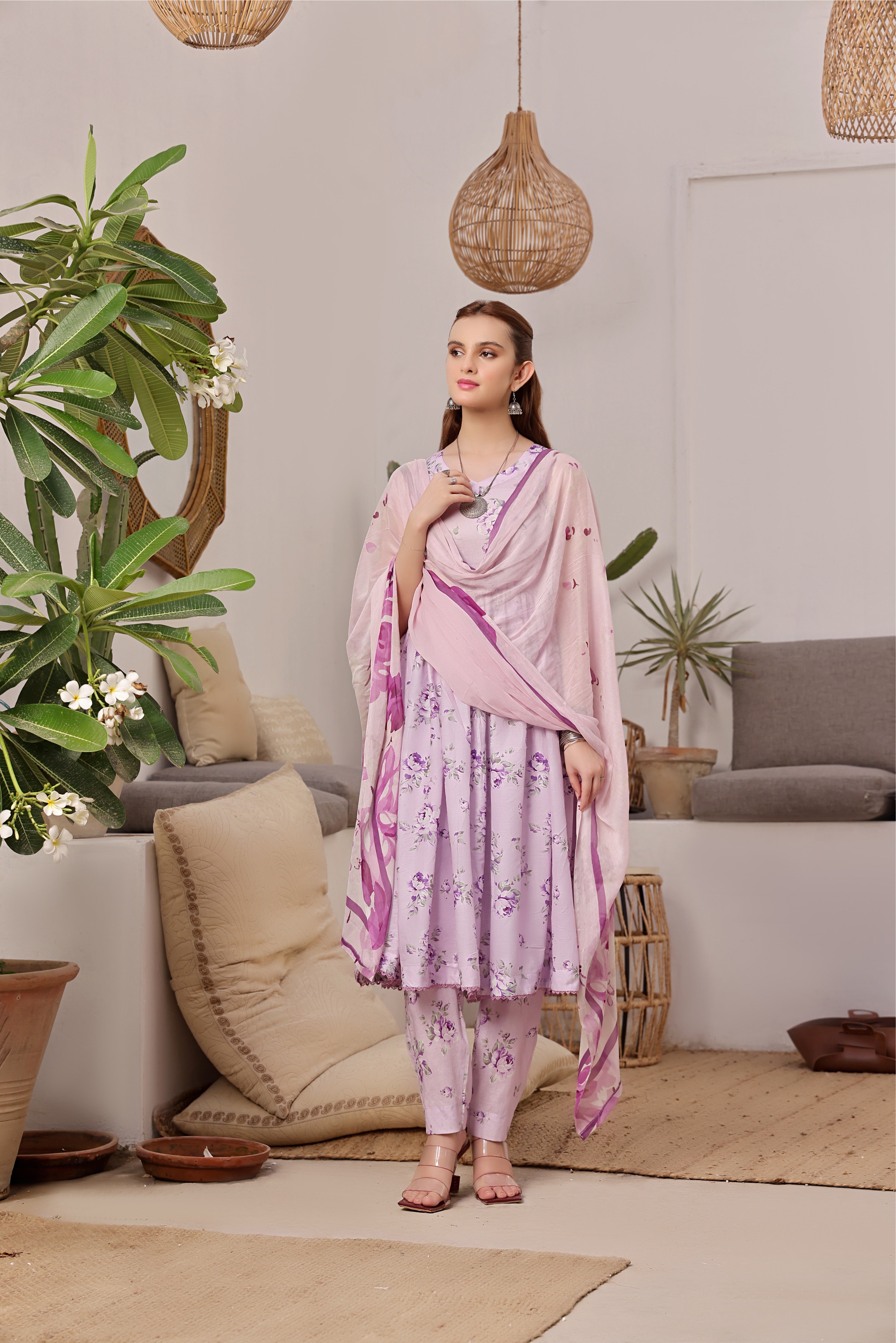 Sunset Soiree | V-01 | Digital Print Lawn