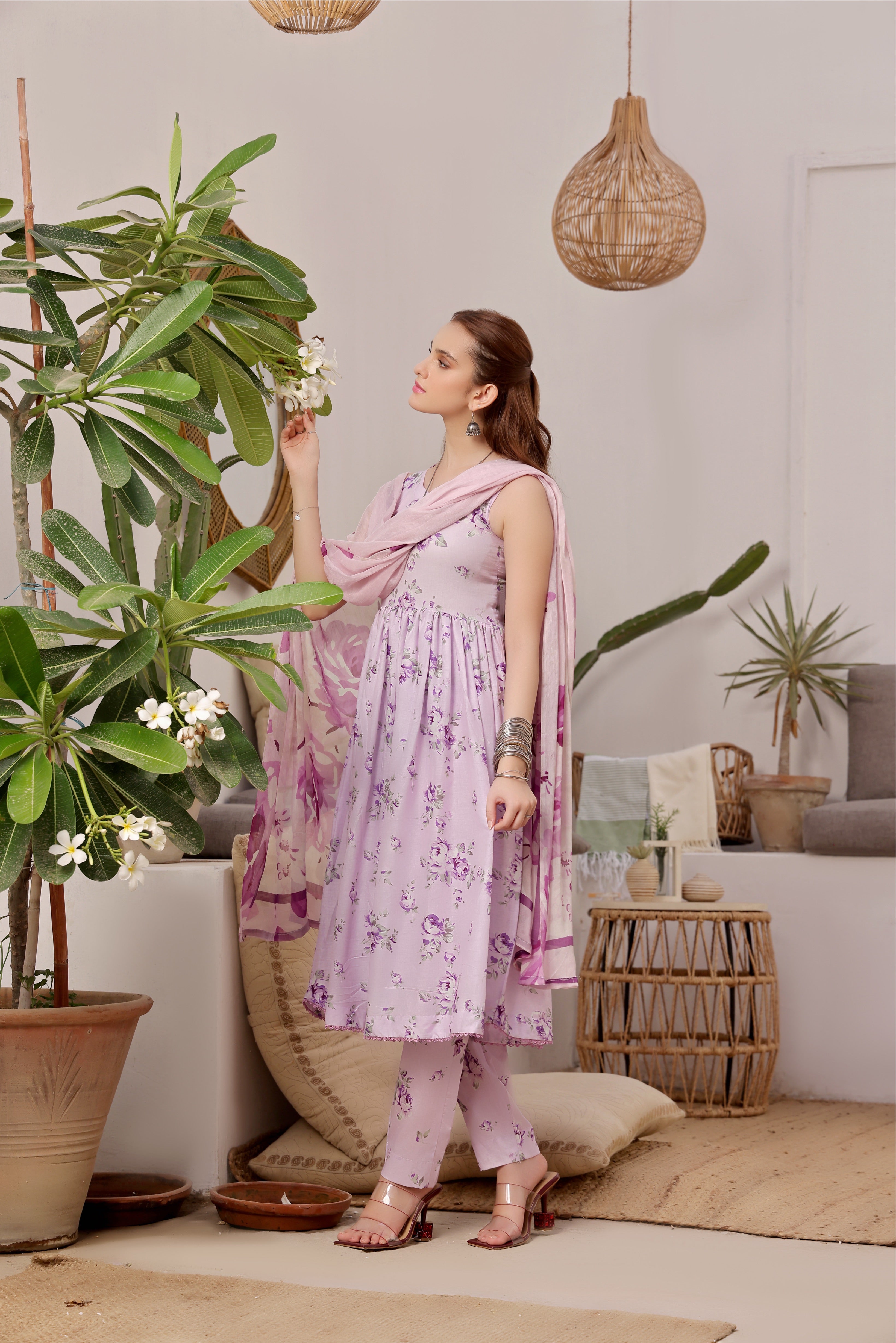 Sunset Soiree | V-01 | Digital Print Lawn