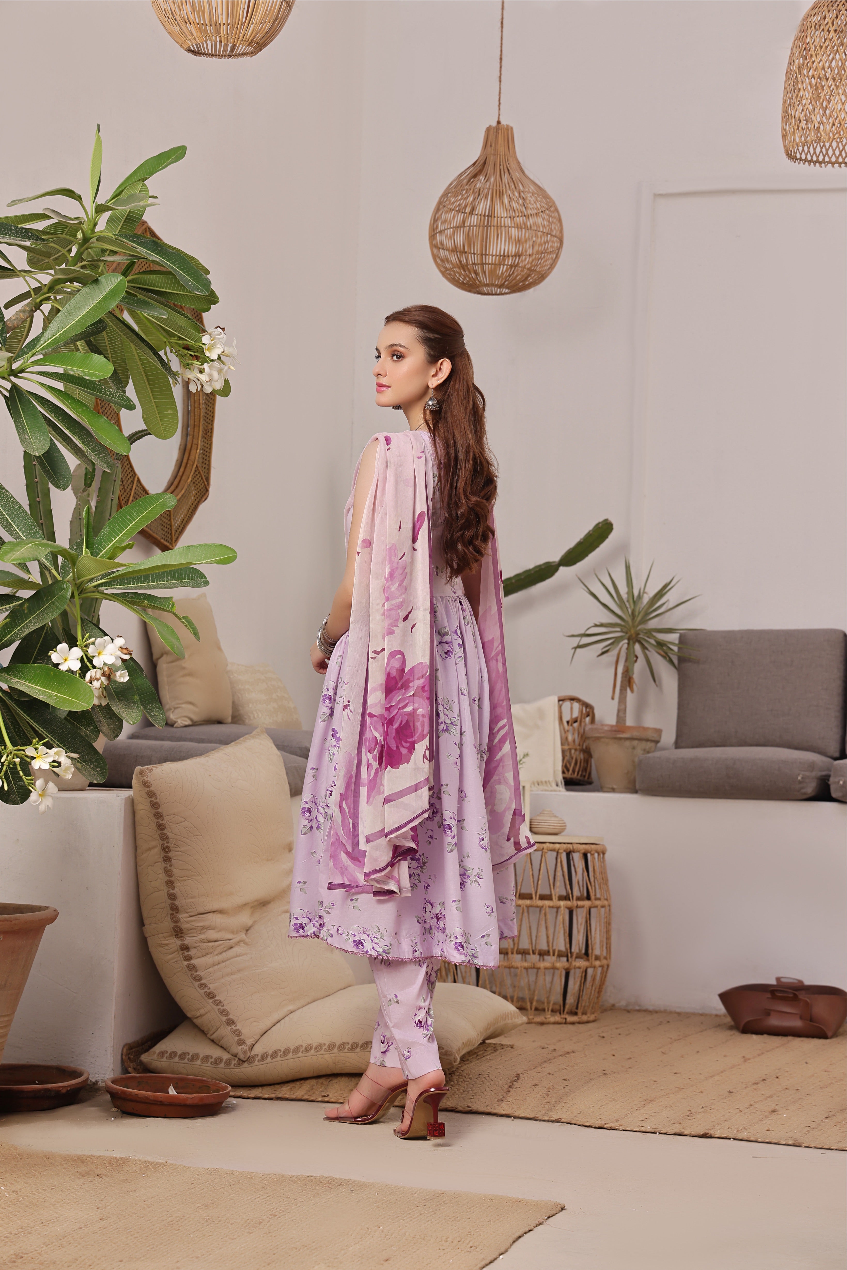 Sunset Soiree | V-01 | Digital Print Lawn