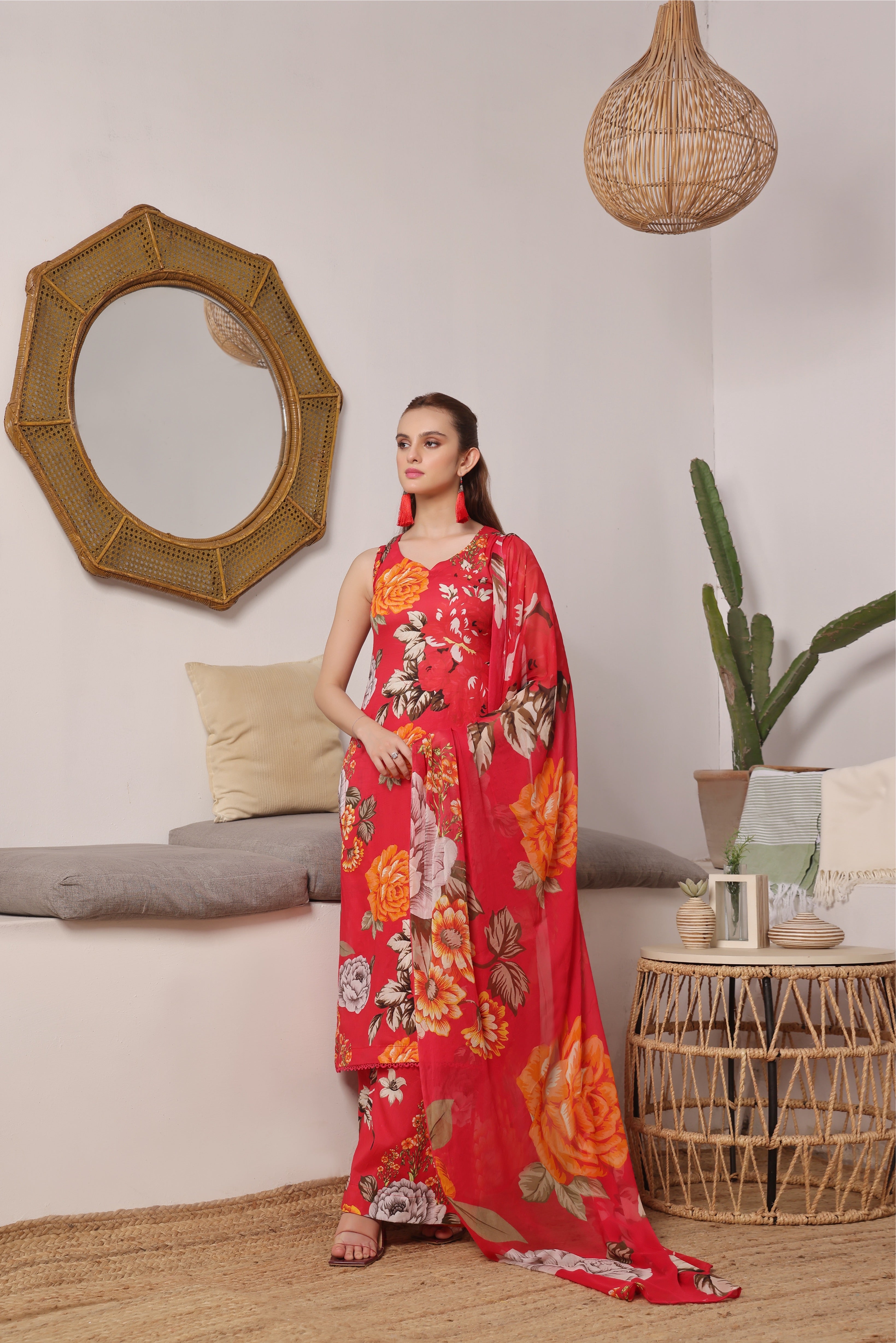 Sunset Soiree | V-01 | Digital Print Lawn