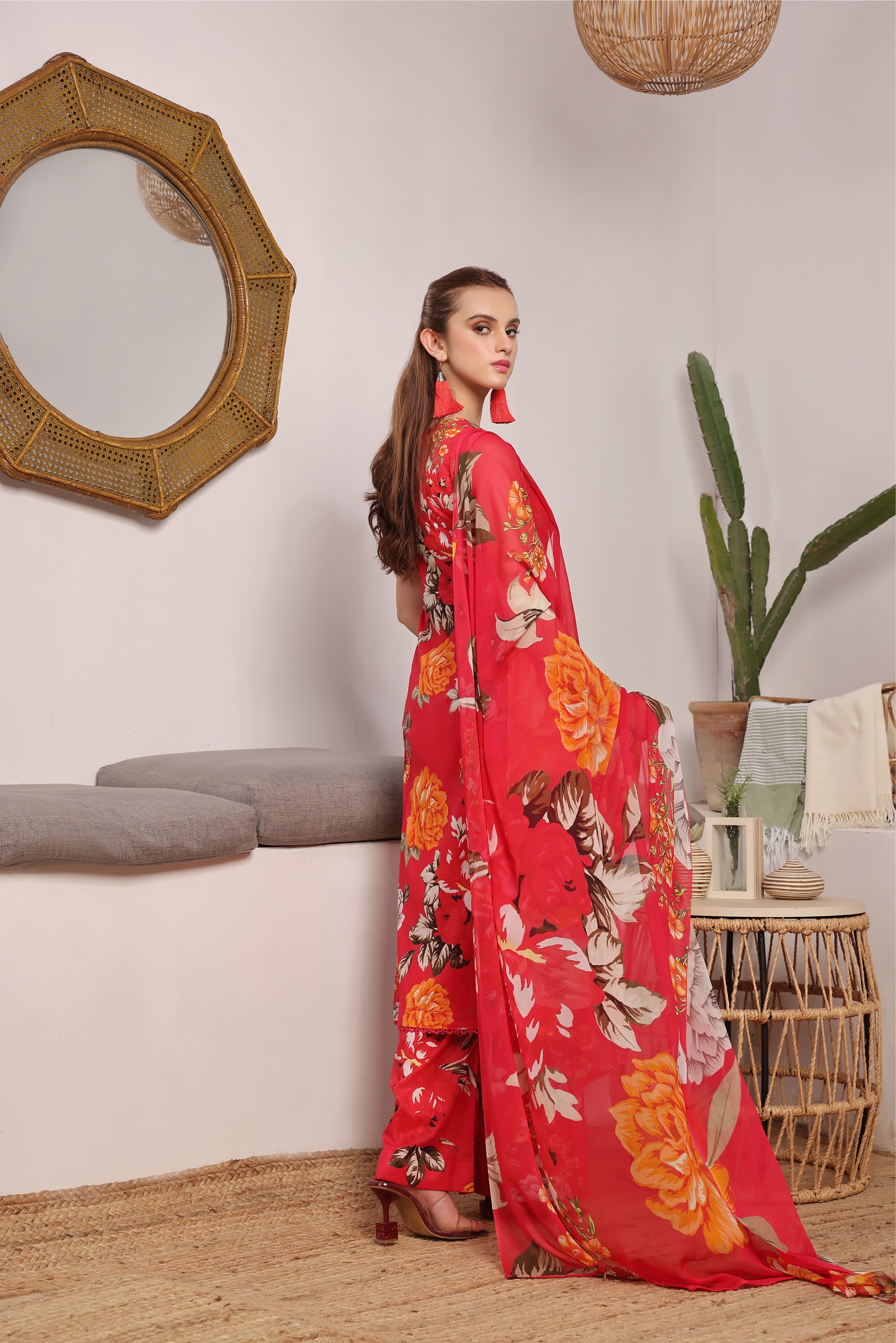 Sunset Soiree | V-01 | Digital Print Lawn