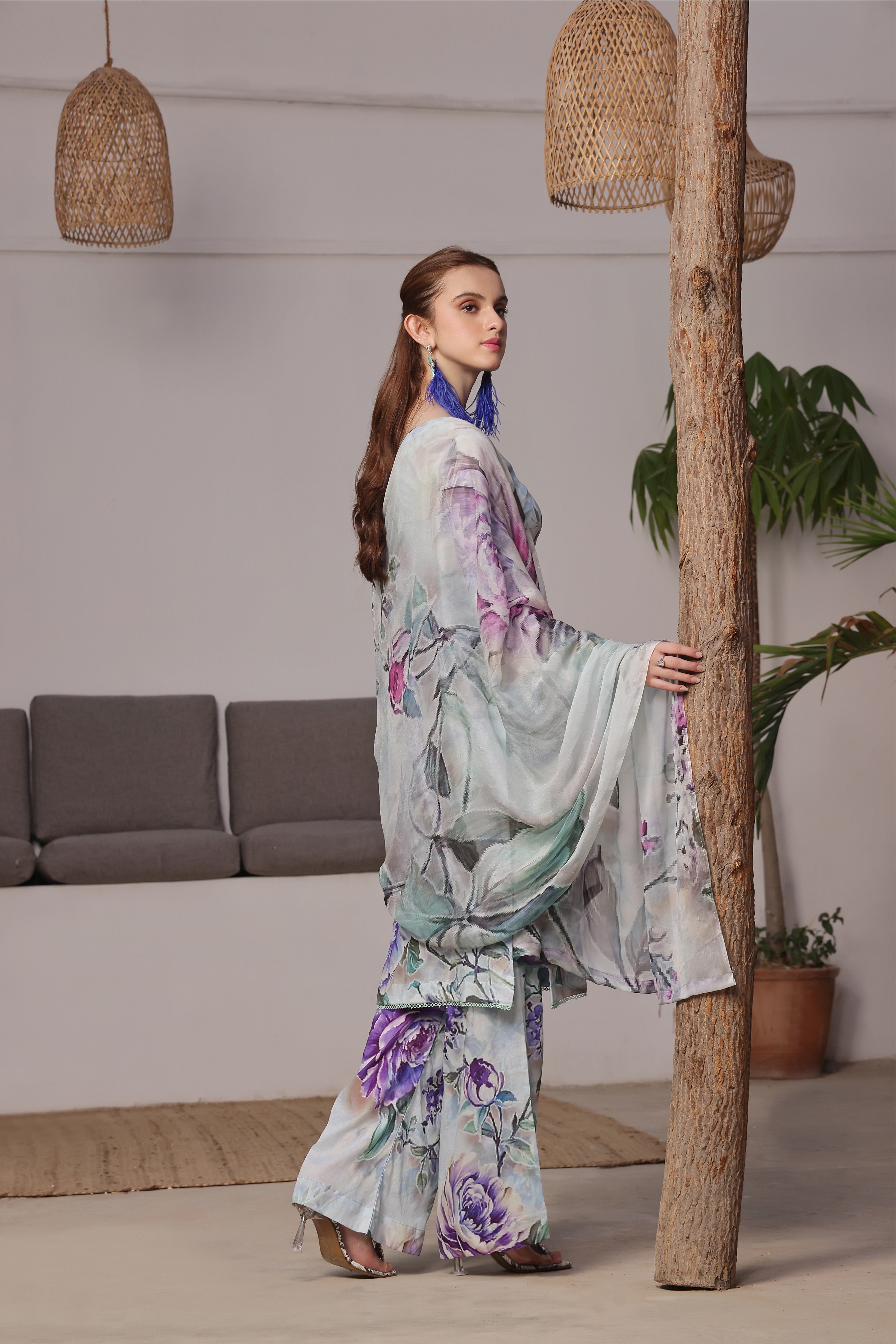 Sunset Soiree | V-01 | Digital Print Lawn