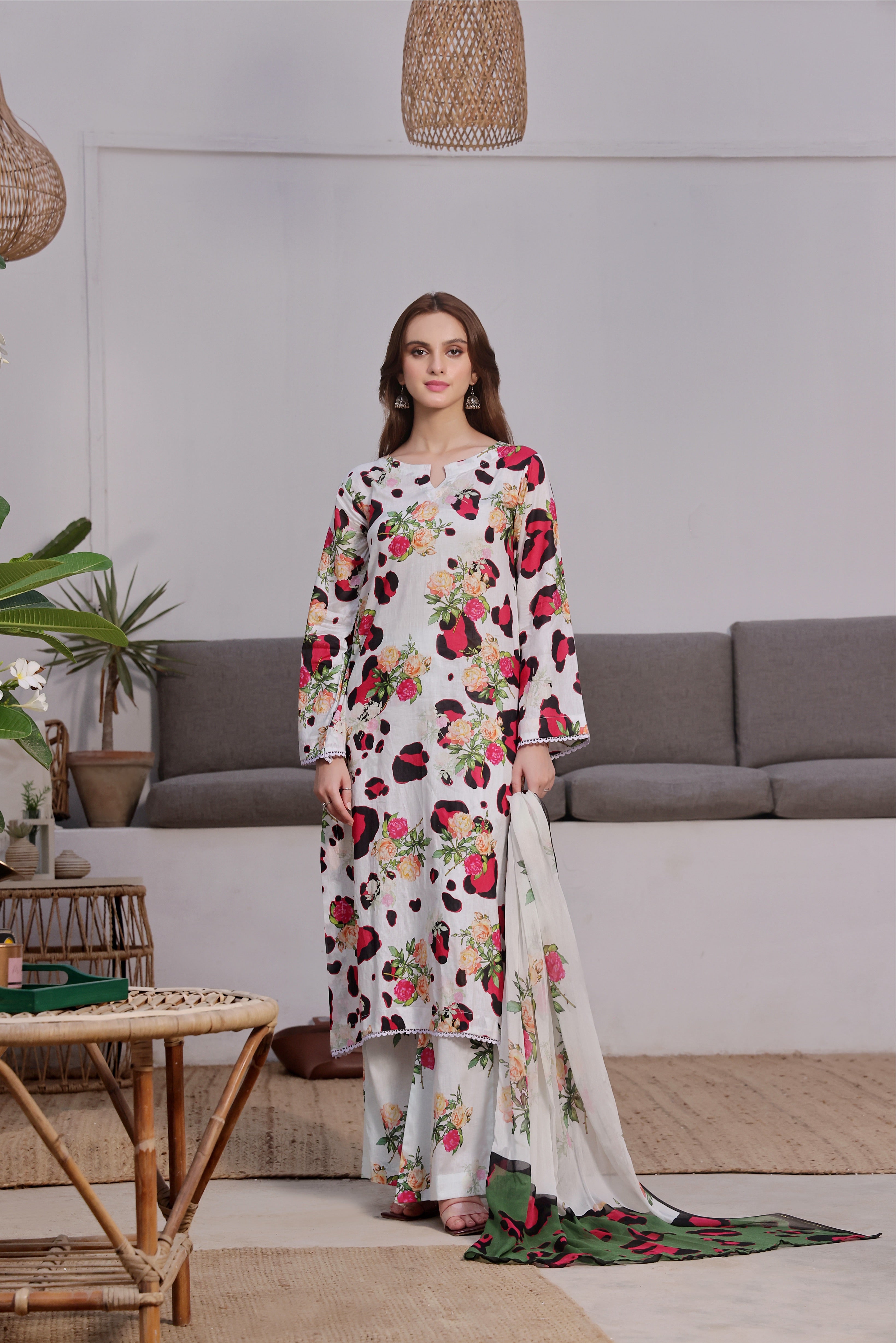 Sunset Soiree | V-01 | Digital Print Lawn