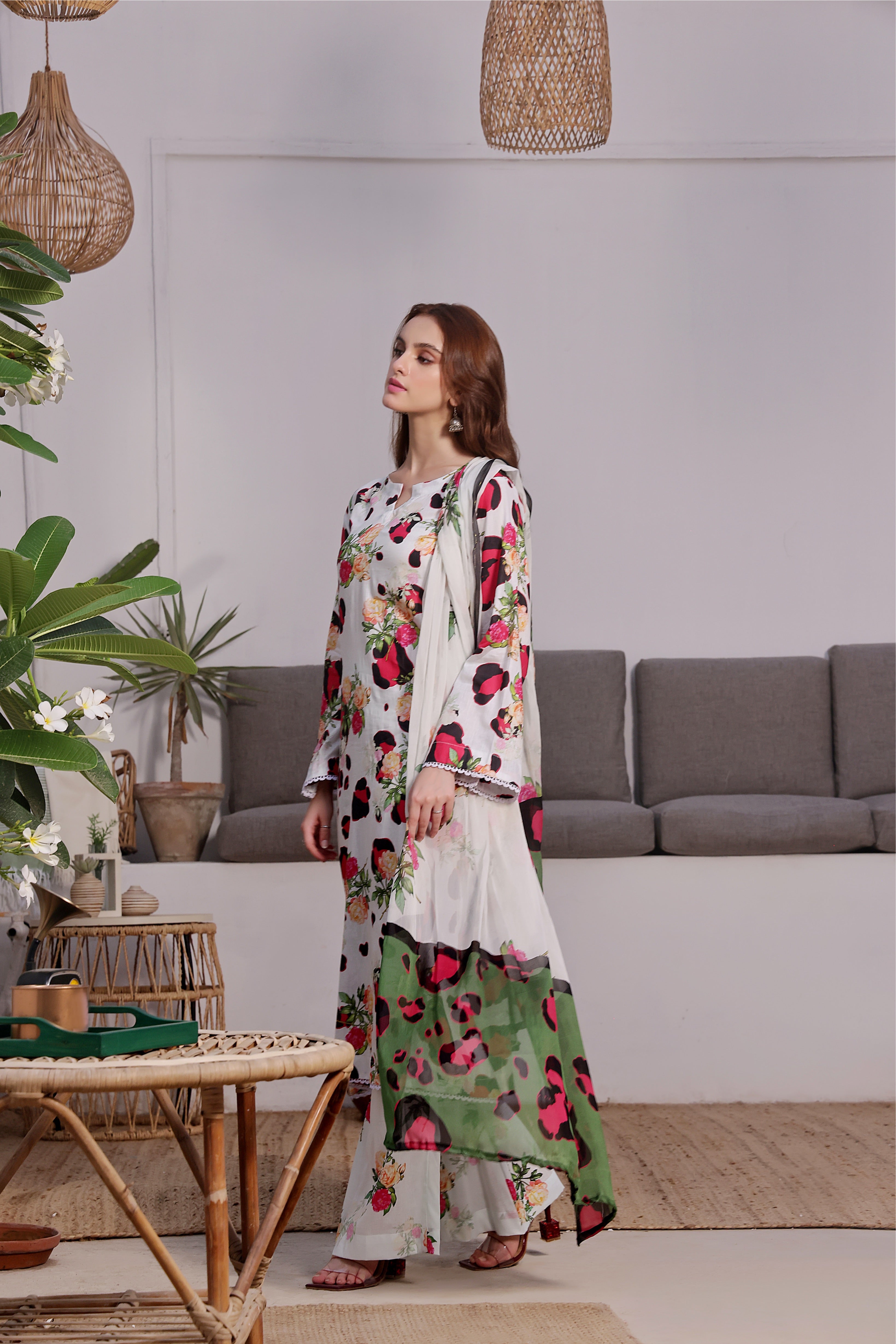 Sunset Soiree | V-01 | Digital Print Lawn