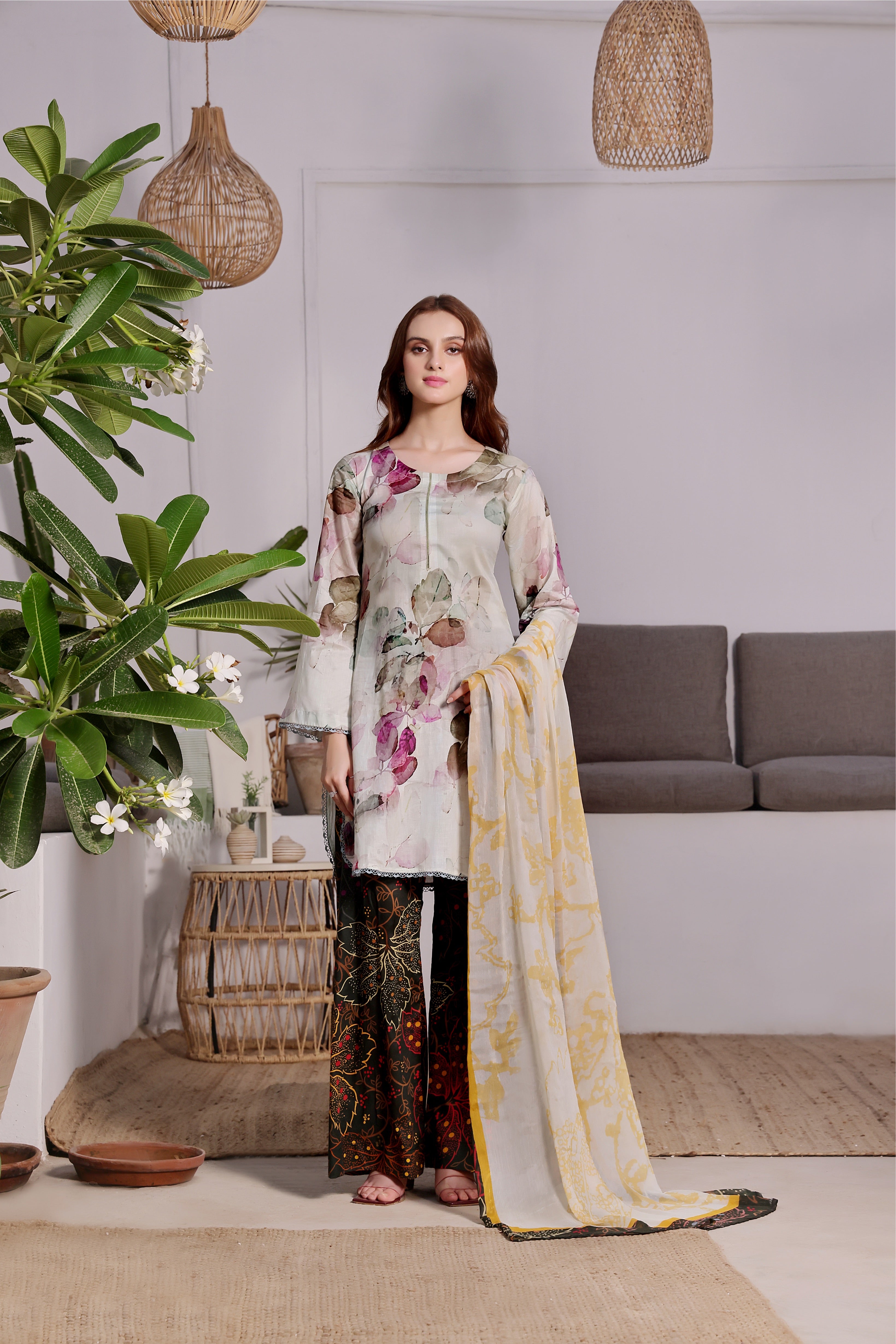 Sunset Soiree | V-01 | Digital Print Lawn