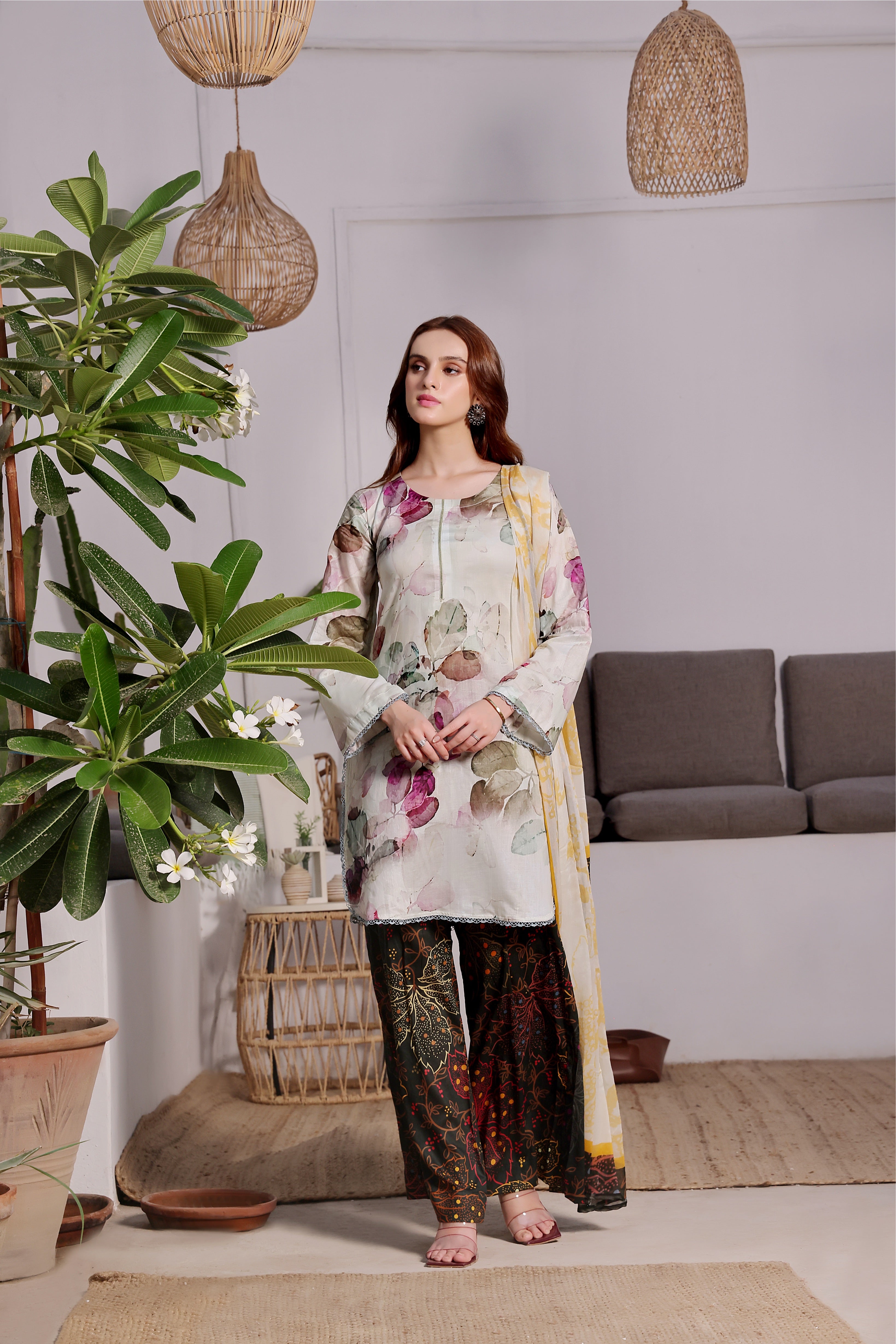 Sunset Soiree | V-01 | Digital Print Lawn