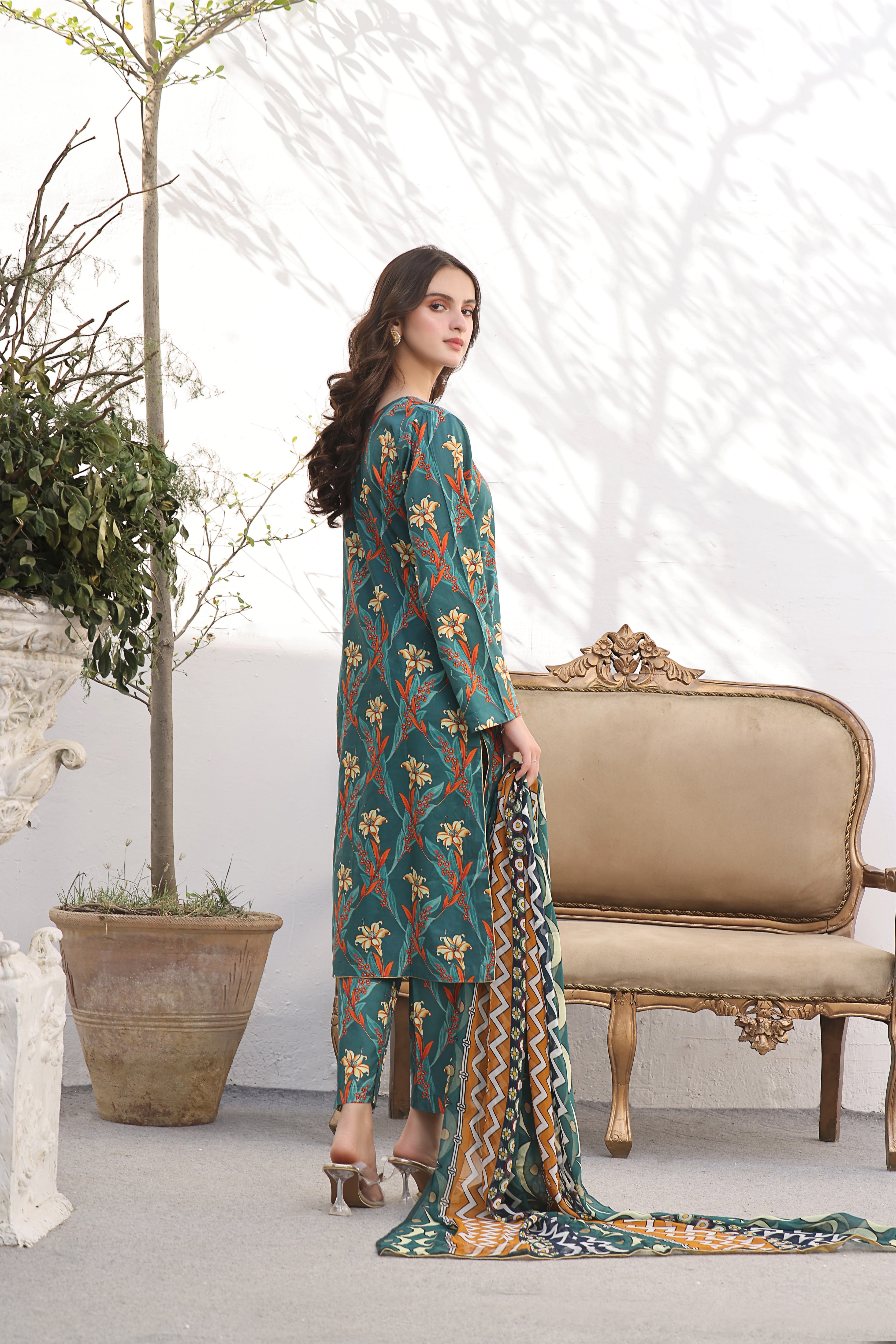 GENIE | Chiffon Duppata | Lawn 2024