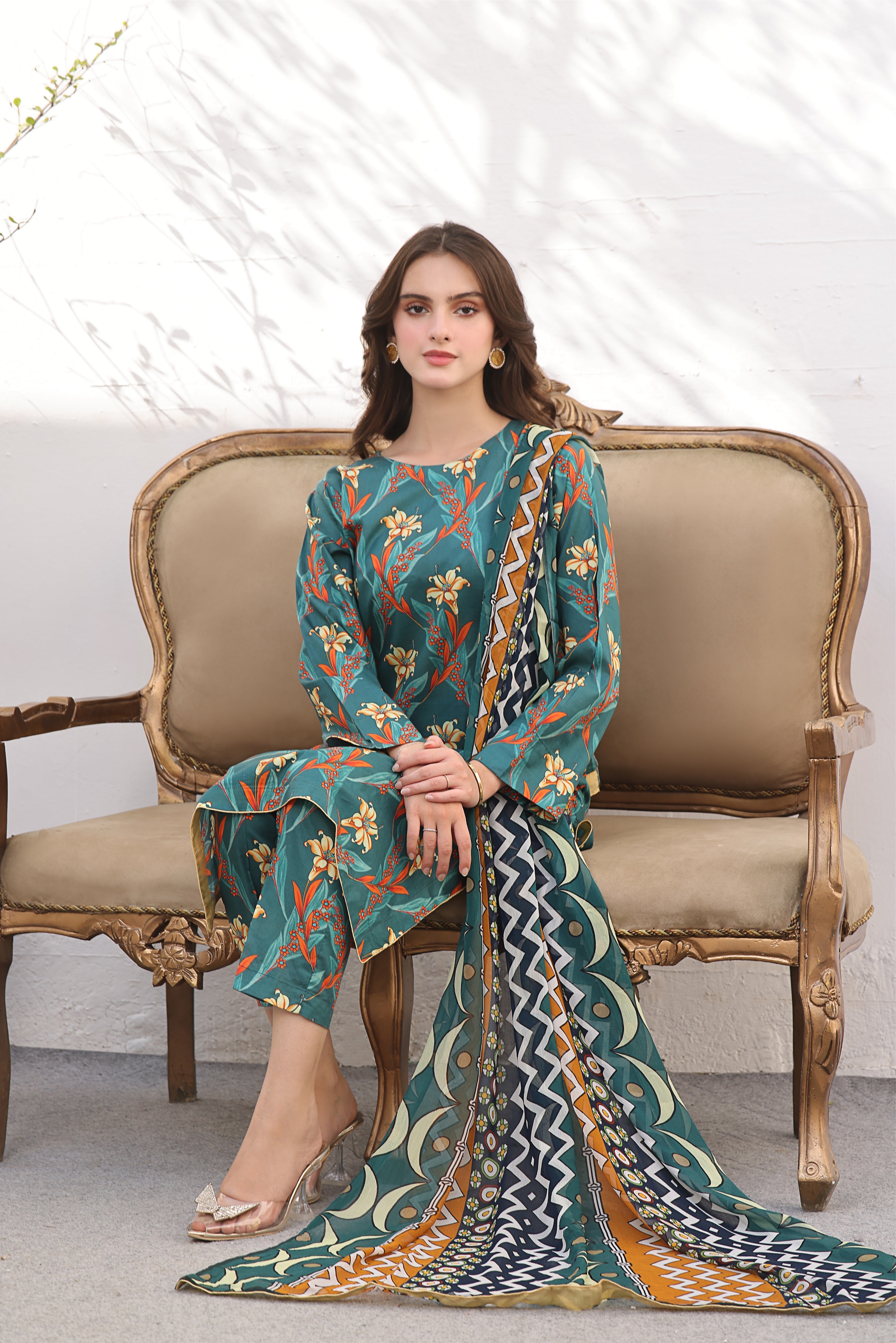 GENIE | Chiffon Duppata | Lawn 2024