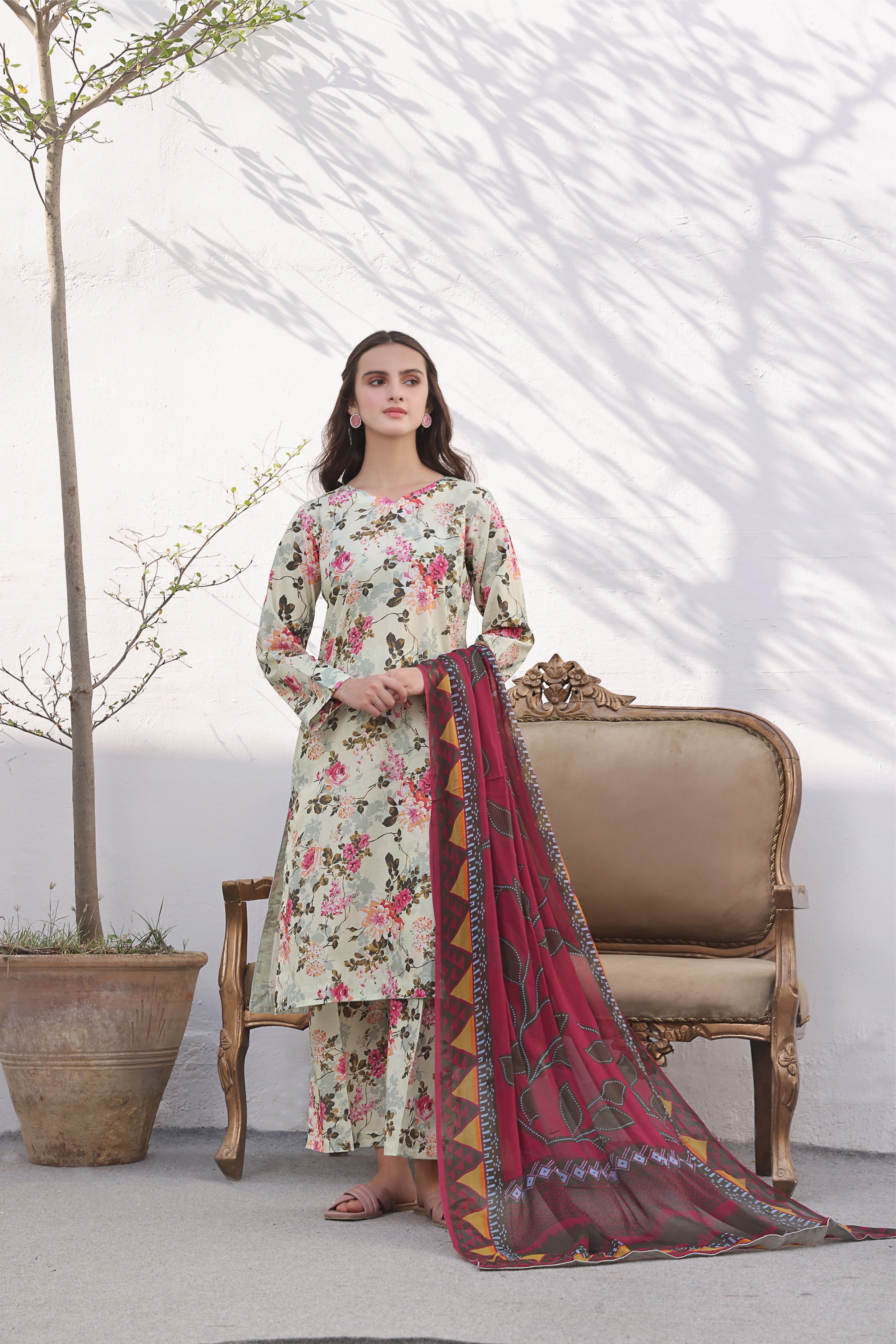 Farasha | Chiffon Duppata | Lawn 2024