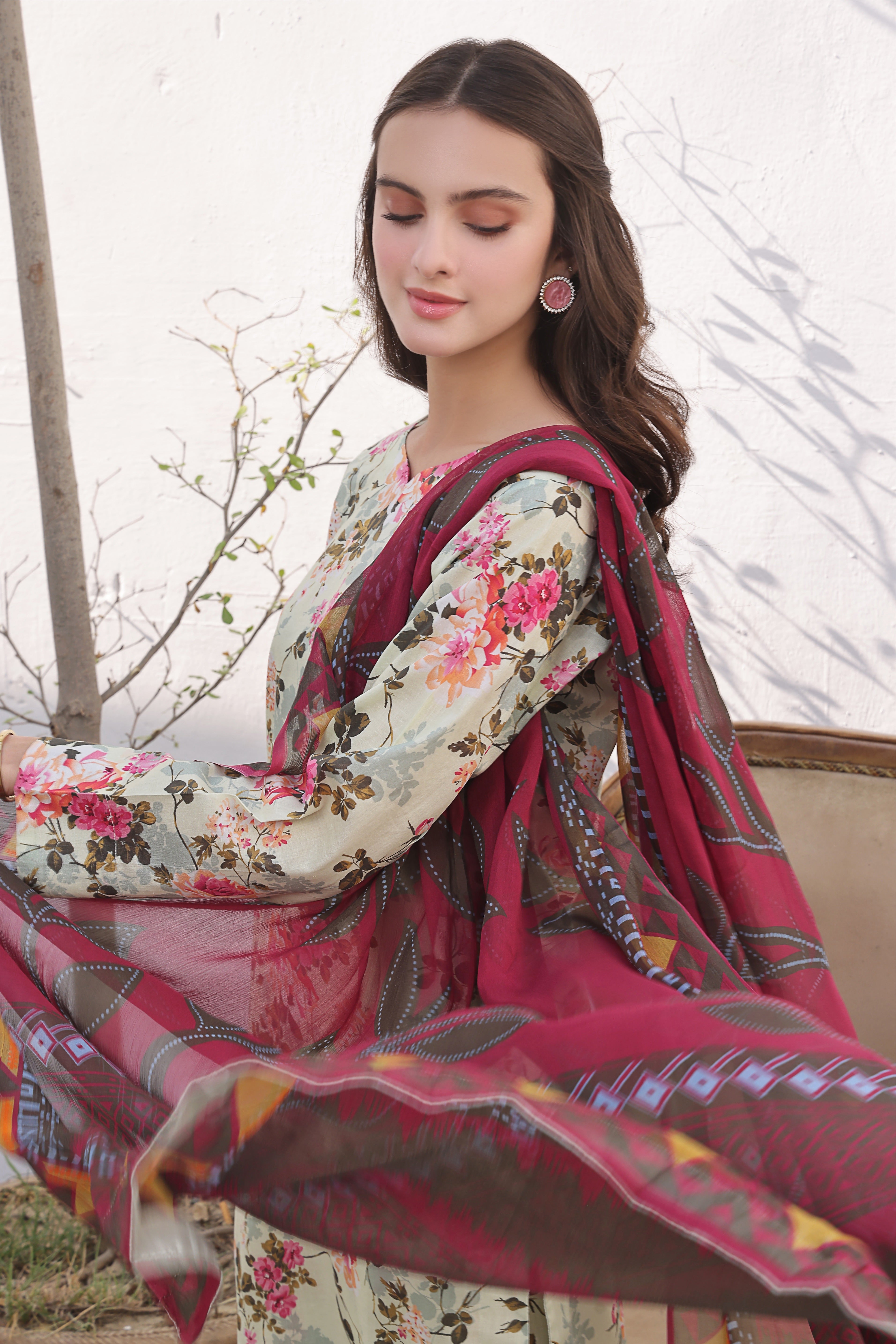 Farasha | Chiffon Duppata | Lawn 2024