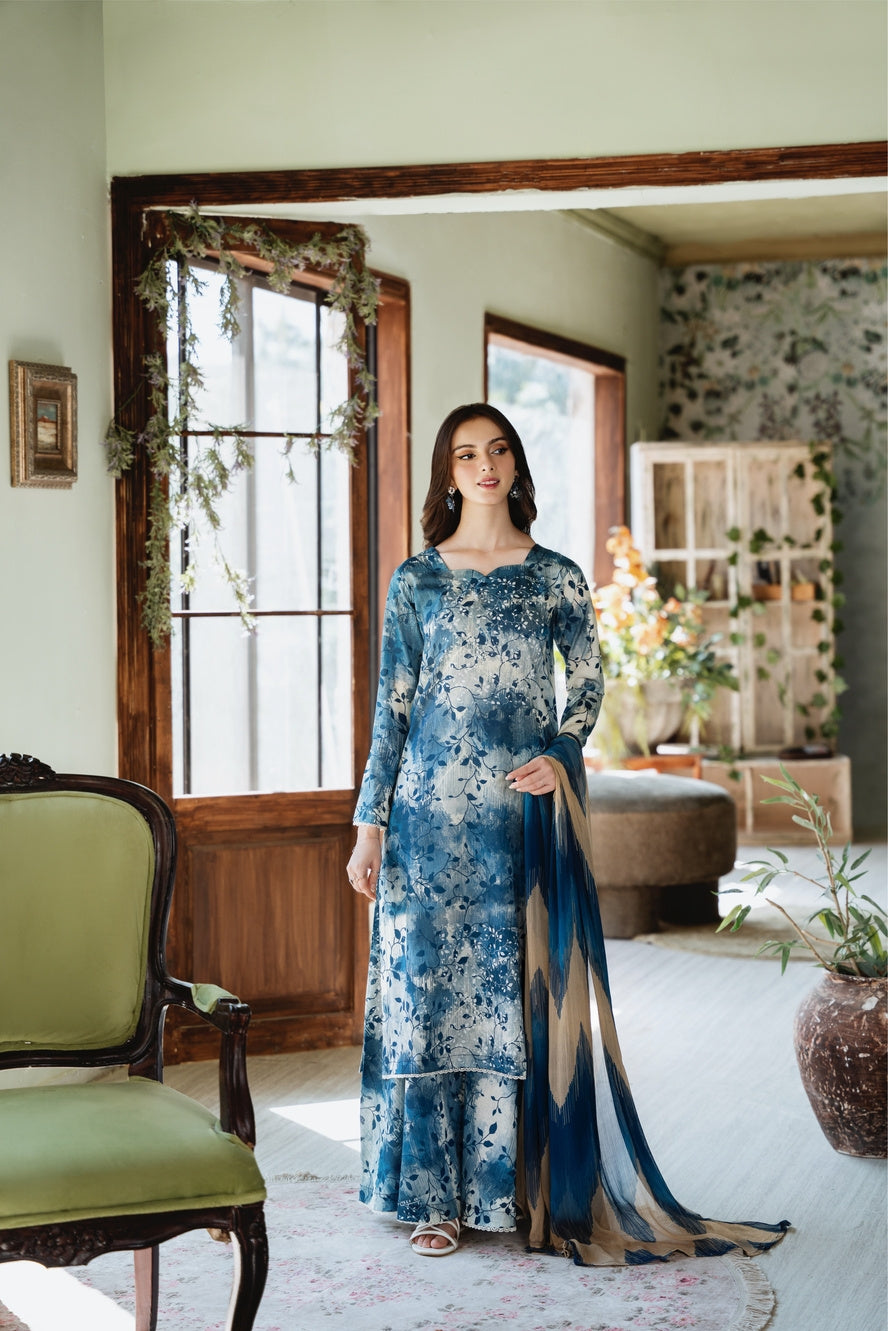 Chic Bella | Chiffon Duppata | Digital Print Lawn