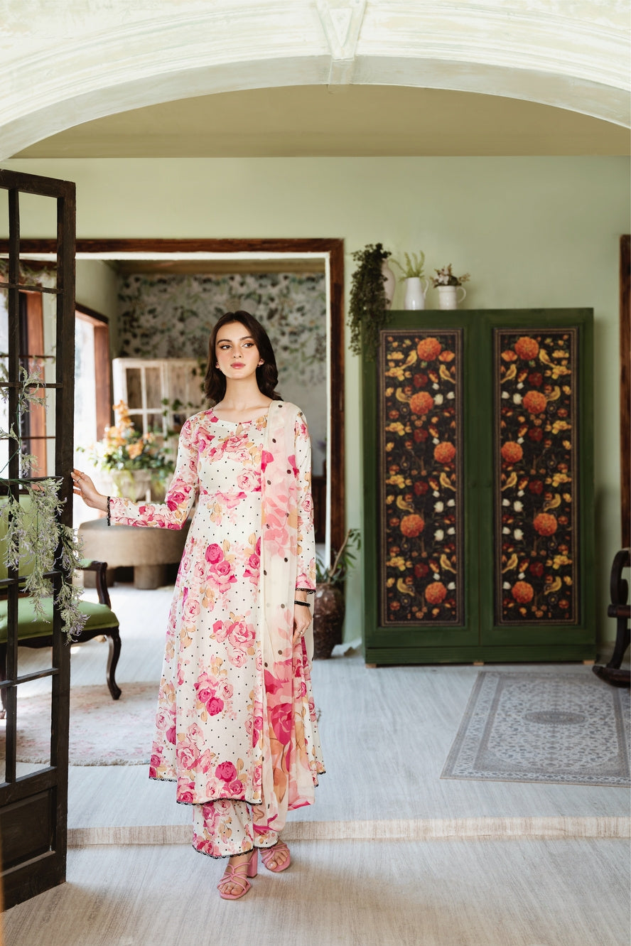 Chic Bella | Chiffon Duppata | Digital Print Lawn