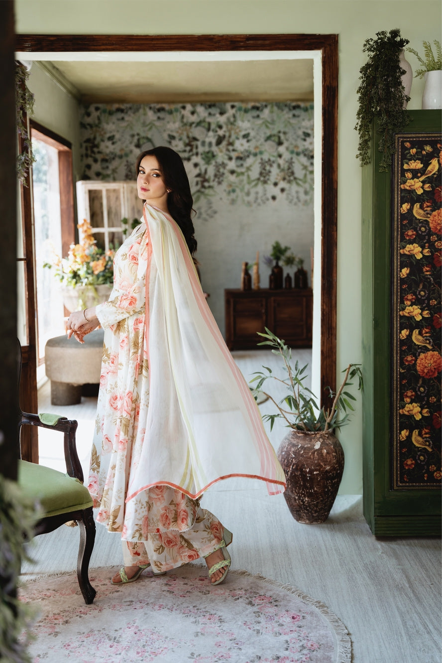 Chic Bella | Chiffon Duppata | Digital Print Lawn