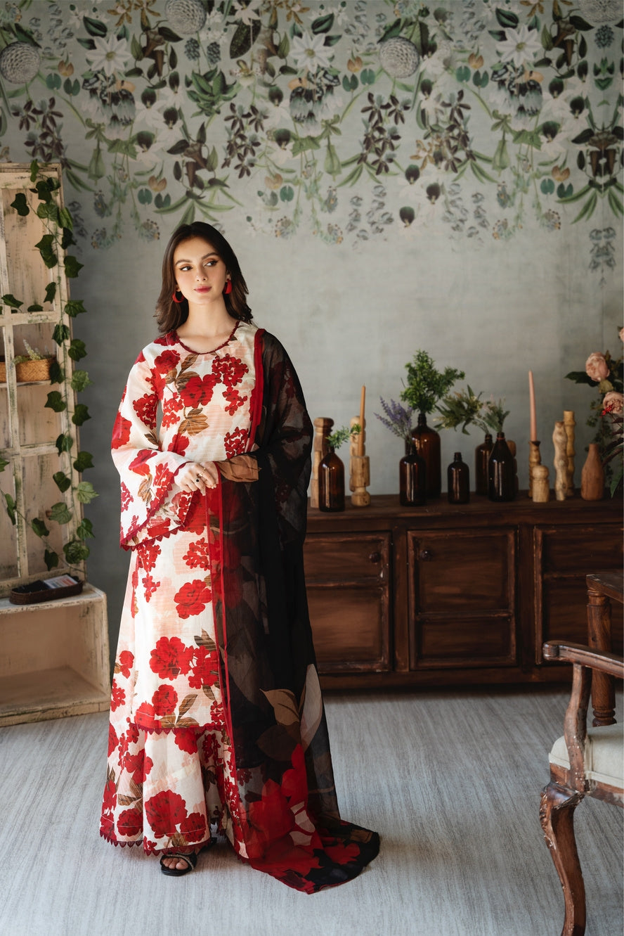 Chic Bella | Chiffon Duppata | Digital Print Lawn