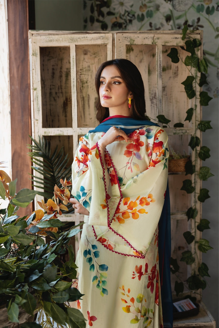 Chic Bella | Chiffon Duppata | Digital Print Lawn