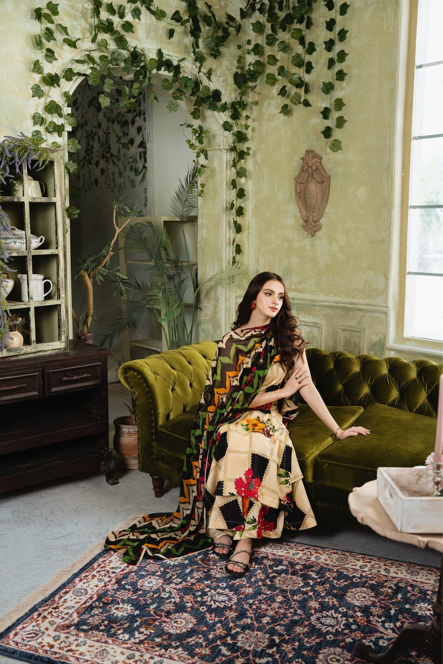 Chic Bella | Chiffon Duppata | Digital Print Lawn