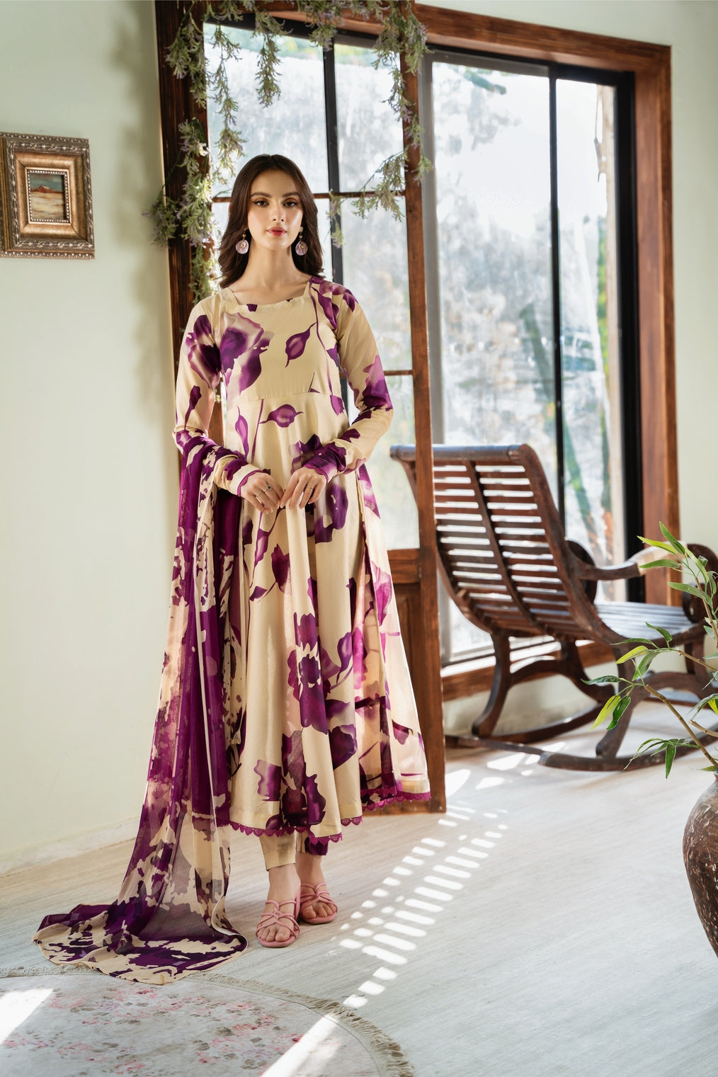 Chic Bella | Chiffon Duppata | Digital Print Lawn