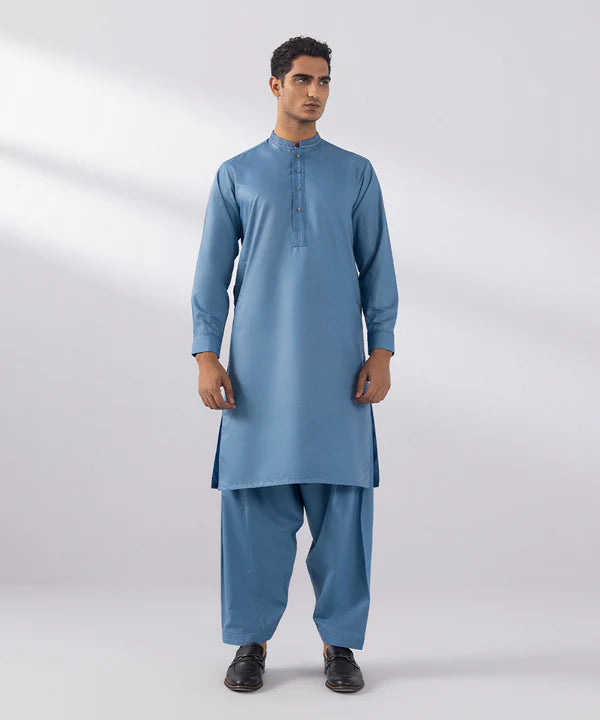 Men Blue Shalwar Kameez