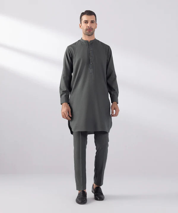 Men Grey Kurta