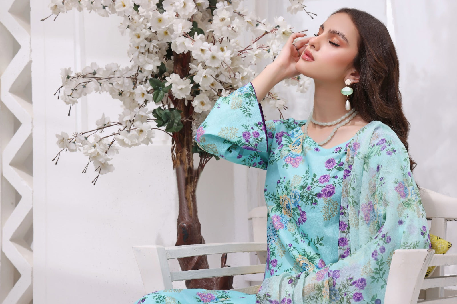 YASMIN | Chiffon Duppata | Lawn 2024