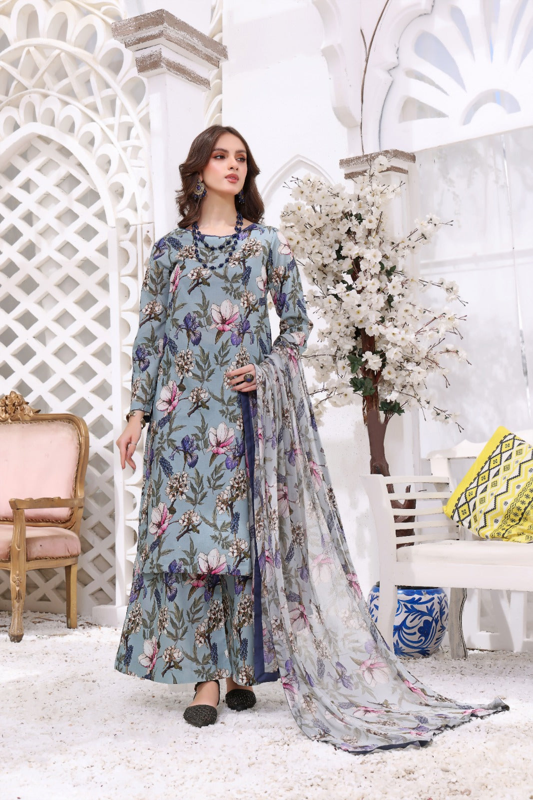 RIJA | Chiffon Duppata | Lawn 2024